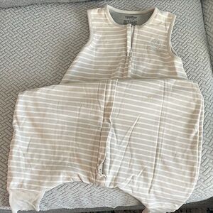 Woolino Striped Sleep Sack - Beige and White